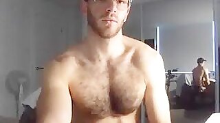 Sexy pits uncut guy oozing precum