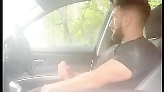 Horny Stud Car Wank..