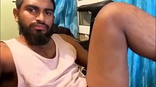 Longhaired prettyfaced Indian shows dick on sex chat
