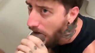 Blow job in the toilet