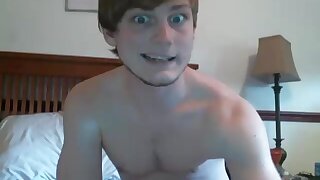 Hairy twink shows hairy pink tight butthole