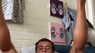 Chatty guy shows off his hairy ass