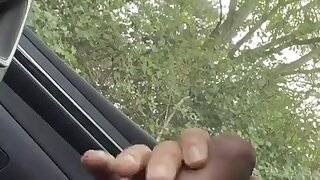 Straight caliente en el auto