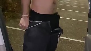 Goony style stripping in public jacking