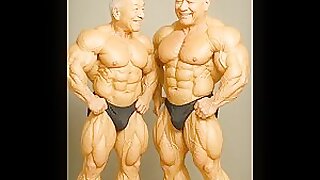 Asian Mature Bodybuilder Kissing