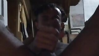 Ass up jerking and showing hole