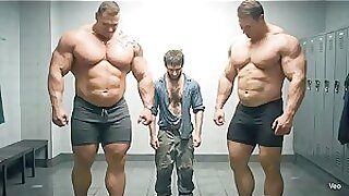 Hairless Muscle Gods Mock the Hairy Janitor