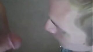 Twink sucking hard cock with CIM and swallow