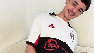 Cute hung Boy jerks his dick