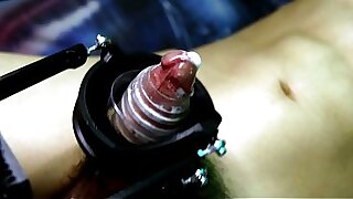 How long can this poor penis withstand the movements of a BDSM machine&quest;