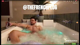 Hot French daddy in a jacuzzi