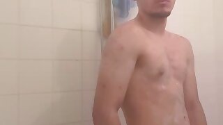 Young Turk has a shower