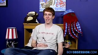 Before a solo session a man with red hair is interviewed