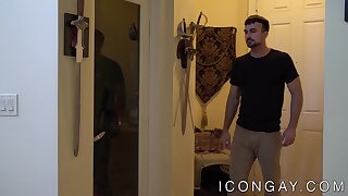 Hairy jock Mason Lear sucked off and fucking gay lover