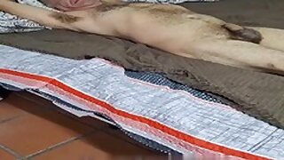 Younger fag services hairy big-bellied latino grampa