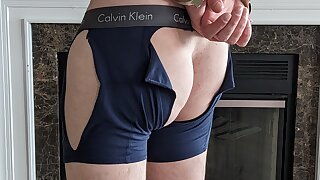 Playing out a fantasy at home where I destroyed my clothes after discussing doing so with a local guy. Photos put into a compilation with a video of the final cuts at the end.