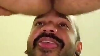 Two bears piss and fuck bareback