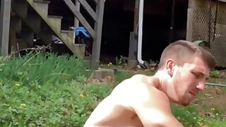 Guy records himself outside