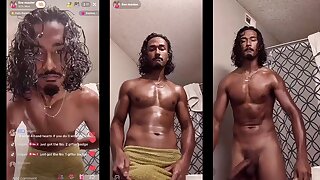 beautiful tiktoker shows his big dick in live