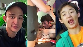 He could help but cum hard into his younger brother while he was self sucking