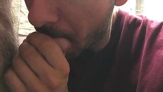 Me sucking cock in a men's room