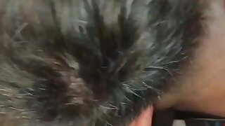 Guy feasting on a bear's big ass