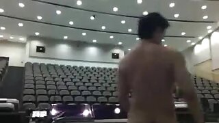 Jerk off in auditorium