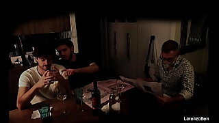 Exhibitionist gay couple in front of real grandpa &lpar;old young&rpar;