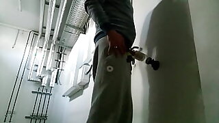 Fleshlight QuickShot with Shower Mount on boiler room door gets fucked and filled with cum by m4rkus77