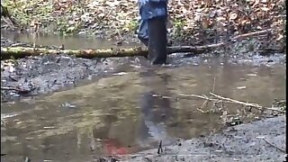 This is an older Video of me sinking in mud with some of my Rubberboots