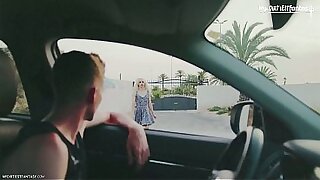 Cute Femboy Slut Car Blowjob
