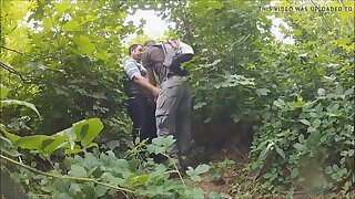Very quick daddy experience in the woods