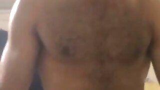 Hairy guy with nice hairy body jerk off - no audio