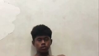 Hot asian got his body oiled