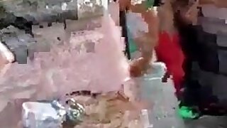 Black straight dude caught fucking a gay twink in public