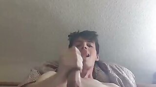 Solo white guys cum explosion