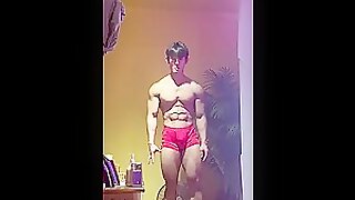 Asian Bodybuilder Flexing