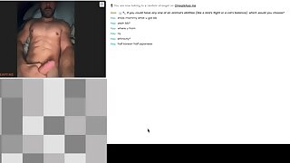 I baited str8 muscle italian mexican DADDY online chat roulette webcam cam ... video call stranger verbal sub dom