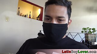 Amateur latin delivery guy earns some extra tip